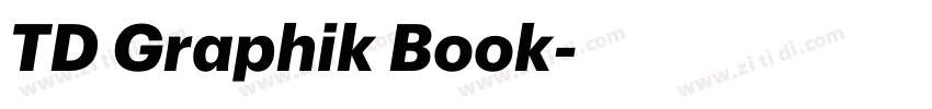 TD Graphik Book字体转换